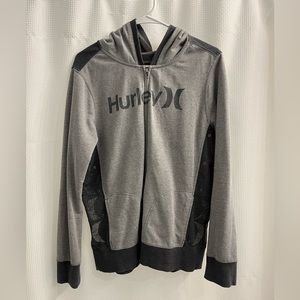 Hurley size xl gray zip up hoodie